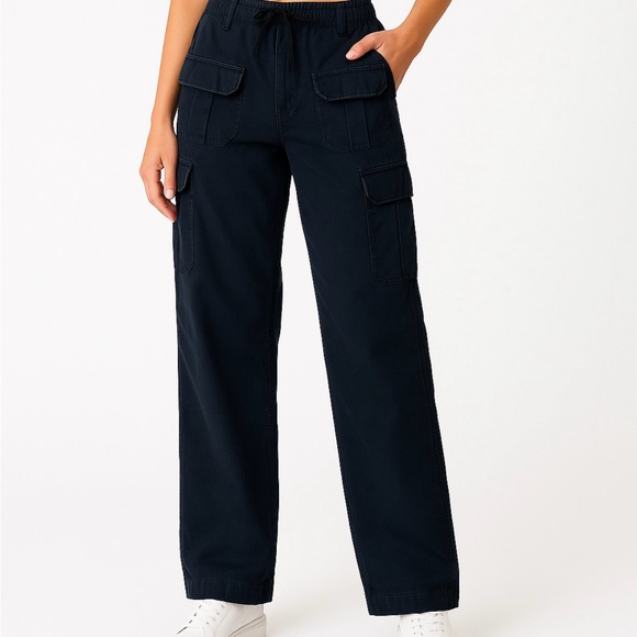 Brandy Melville Pants Sz XS-S Cargo Utility Parachute Wide Leg Y2K 200s Revival - Picture 2 of 15